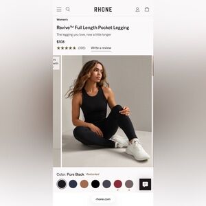 Rhone Revive 7/8 Pocket Leggings in Light Green